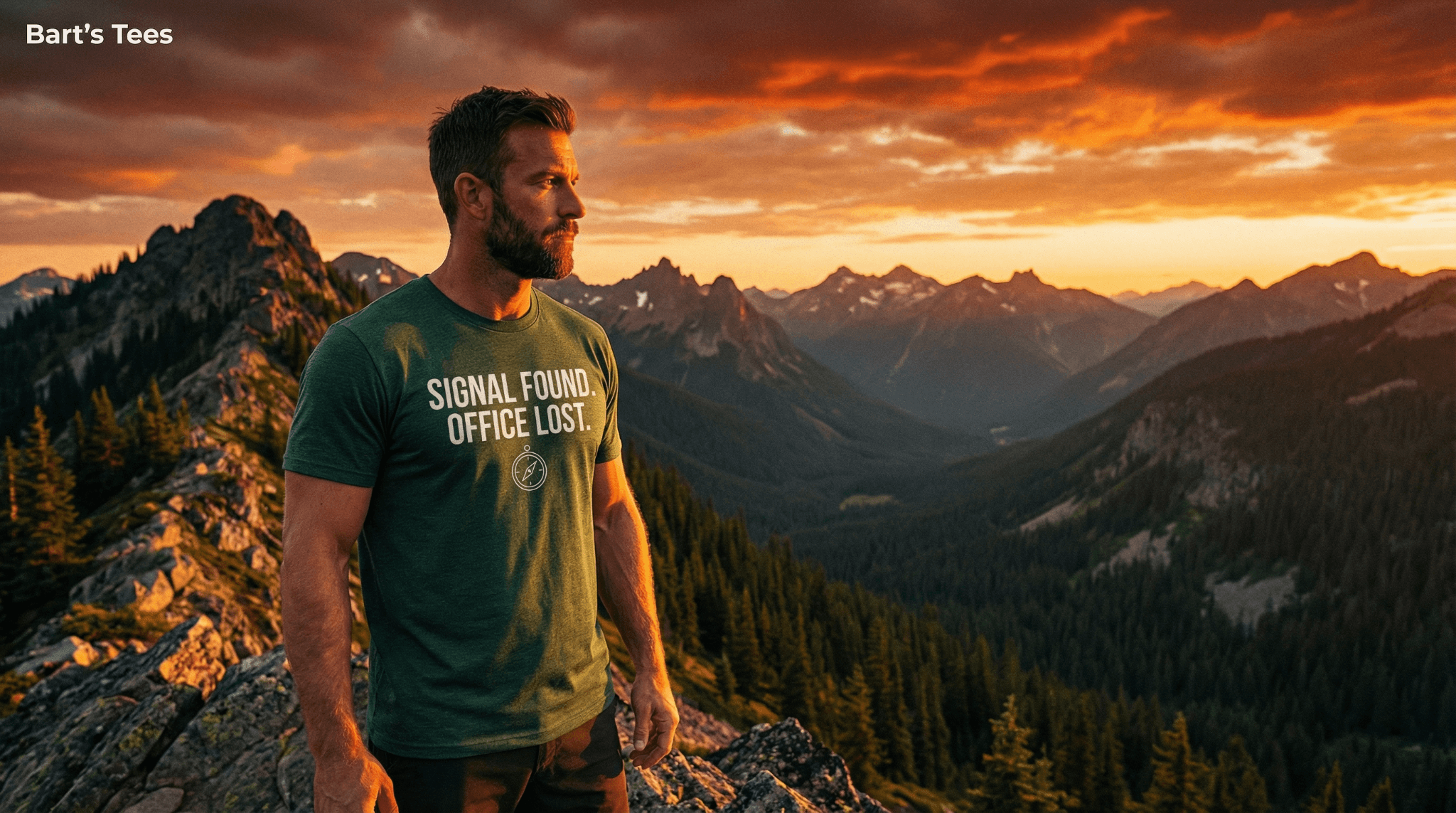 Mountain overlook with open terrain representing the wilderness campaign